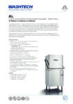 cover page of the Washtech AL High Performance Pass Through Dishwasher specification sheet pdf