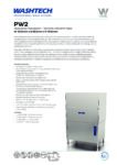 cover page of the Washtech PW2 High Performance Warewasher specification sheet pdf