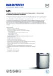 cover page of the Washtech UD High Performance Undercounter Dishwasher specification sheet pdf