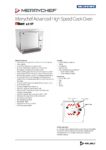 cover page of the Merrychef e3 HP Advanced High Speed Cook Oven specification sheet pdf