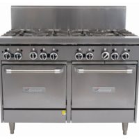 Garland GF48-8LL-NG 8 Burner Range with 2 Space Saver Ovens