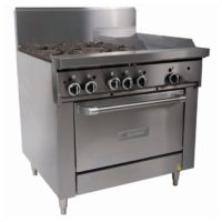 Garland GFE36-4G12C-NG 4 Burner Combination Range with Convection Oven