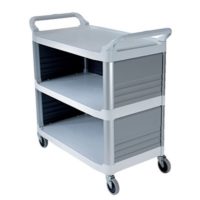 Rubbermaid 4093 Xtra™ Utility Cart with Enclosed End Panels on 3 Sides