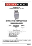 cover page of the Austheat AF822 Freestanding Electric Fryer specification sheet pdf