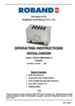 cover page of the Roband TC66 Vertical Toaster specification sheet pdf