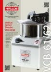 cover page of the Hallde Vertical Cutter Blender VCB-62 Brochure
