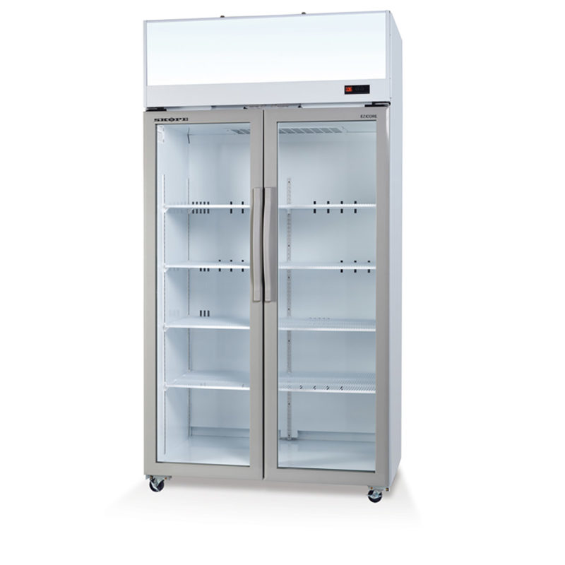 Skope TCE1000 2 Glass Door Display Fridge Hiller Hiller