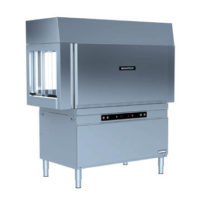 Washtech CDe120 - Premium (Two Stage) Conveyor Dishwasher with Heat Condensing Unit - 500mm Rack