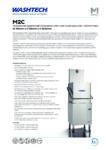 cover page of the Washtech M2C – Professional Passthrough Dishwasher with Heat Condensing Unit specification sheet pdf