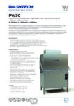 cover page of the Washtech PW3C – High Efficiency Passthrough Warewasher with Heat Condensing Unit specification sheet pdf