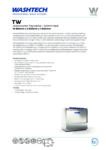 cover page of the Washtech TW – Undercounter Traywasher – 500mm Rack specification sheet pdf