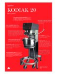 cover page of the Bear KODIAK20F 20 Litre Floorstanding Planetary Mixer specification sheet pdf