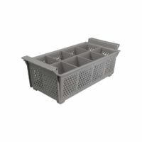 Unica 8-Compartment Flatware Basket Grey