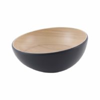 Zicco Echo Melamine Round Bowl Black/Birch ? 252x110mm