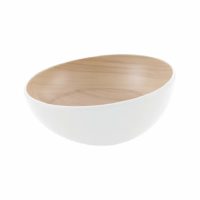 Zicco Echo Melamine Round Bowl White/Birch ? 252x110mm