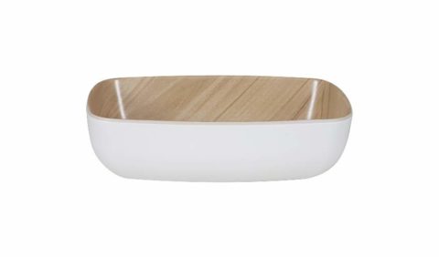 Zicco Echo Long Bowl ? White/Birch ? 176x108x55mm
