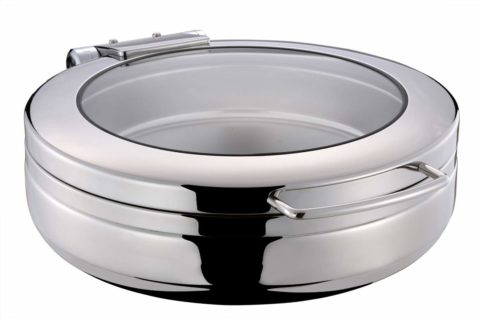 Chef Inox Induction Chafer w/ Glass Lid ? Round Large