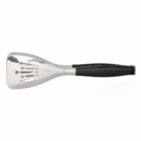 CHEF INOX ALL PURPOSE TONG S/S ONE PIECE, ONE SIDE PERFORATE