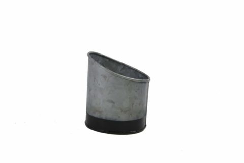 Chef Inox Coney Island -Galvanised Pot Slant Dipped Black 105X115Mm