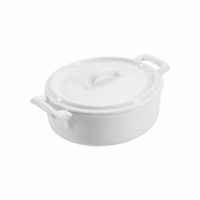 Vitroceram White Round Casserole Dish With Cover  250Ml