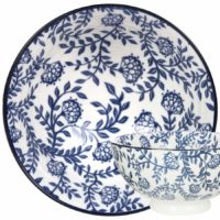 GUSTA Large Bowl ø15.7x7cm Out of the Blue Flowers + Flowers