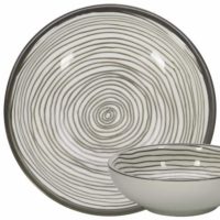 GUSTA Dish ø9cm Gray Swirl