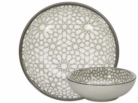 GUSTA Dish ø9cm Gray Mosaic