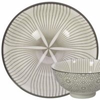 GUSTA Small Bowl 10×4,6cm Gray Wire Flower + Mosaic