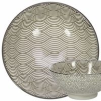 GUSTA Small Bowl ø12×5,7cm Gray Waves + Mosaic