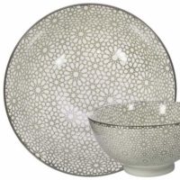 GUSTA Large Bowl ø15.7x7cm Gray Mosaic + Mosaic
