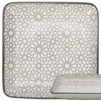GUSTA Square Plate 12.5×12.5cm Gray Mosaic