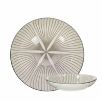 GUSTA Plate ø26,5cm Gray Wire Flower
