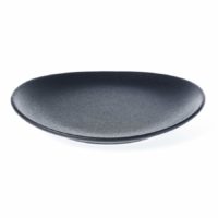TABLEKRAFT BLACK OVAL PLATE-210x190mm