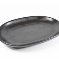 TABLEKRAFT BLACK OVAL SERVING PLATTER-305x210mm