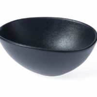TABLEKRAFT BLACK TRIANGULAR BOWL 210x140mm