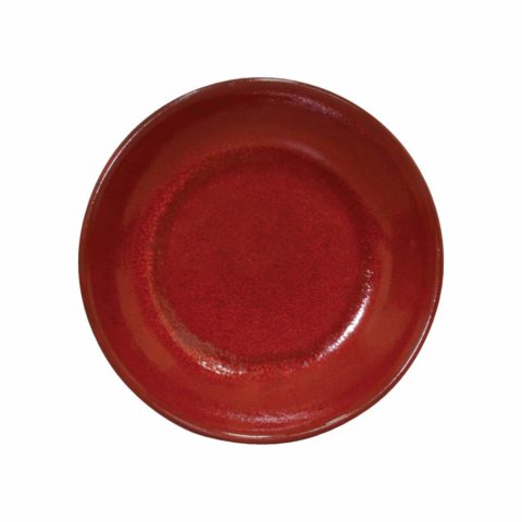 Artistica by Tablekraft Round Pasta Or Soup Plate Reactive Red 210Mm Rolled Edge