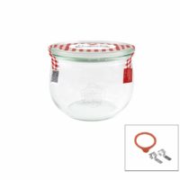 Complete Weck Tulip Glass Jar W/Lid 580Ml 100X85Mm(744)