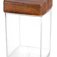 EVELIN SQUARE CANNISTER WITH LID 85x85x125mm