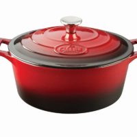 La Cuisine Pro Series Round Deep Casserole Red 240mm 3.5lt