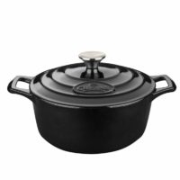 La Cuisine Pro Series Round Deep Casserole Black 280mm 6.0lt