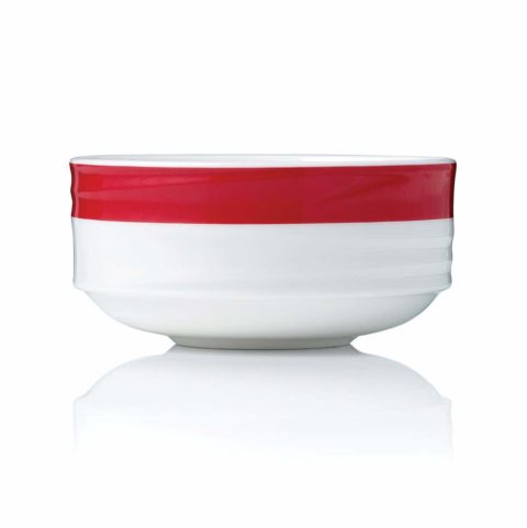 Royal Porcelain Maxadura Resonate Stackable Bowl  Red Band