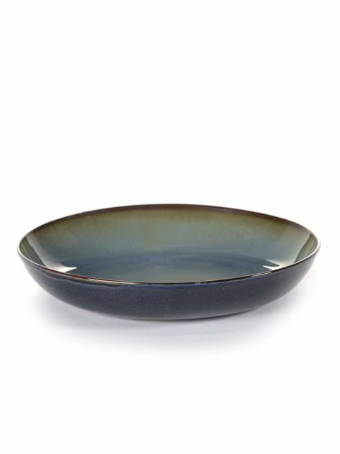 Serax Round Pasta Plate Misty Grey/Dark Blue 235X45Mm
