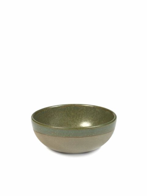 Serax Round Bowl Surface Grey/Camogreen Small 110X45Mm