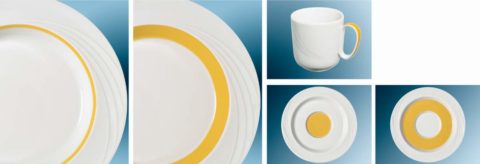 Schonwald Donna Senior Comfort Plate 23Cm Yellow Wide Band