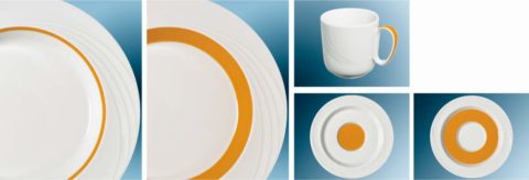 Schonwald Donna Senior Plate Deep 23Cm With Narrow Orange Line