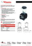 cover page of the Vitamix Drink Machine Advance specification sheet pdf
