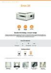 cover page of the Orved Evox 25 Chamber Vacuum Sealer specification sheet pdf