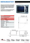 cover page of the Menumaster RFS518TS Light Duty Microwave specification sheet pdf
