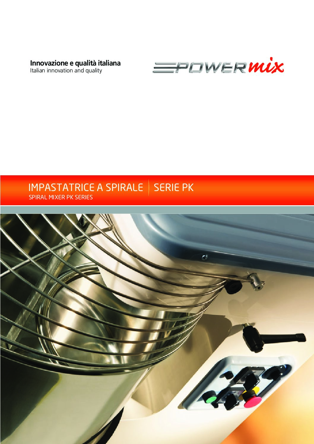 cover page of the Mecnosud Spiral Mixer – Tilting Head Removable 50 Litre Bowl Brochure